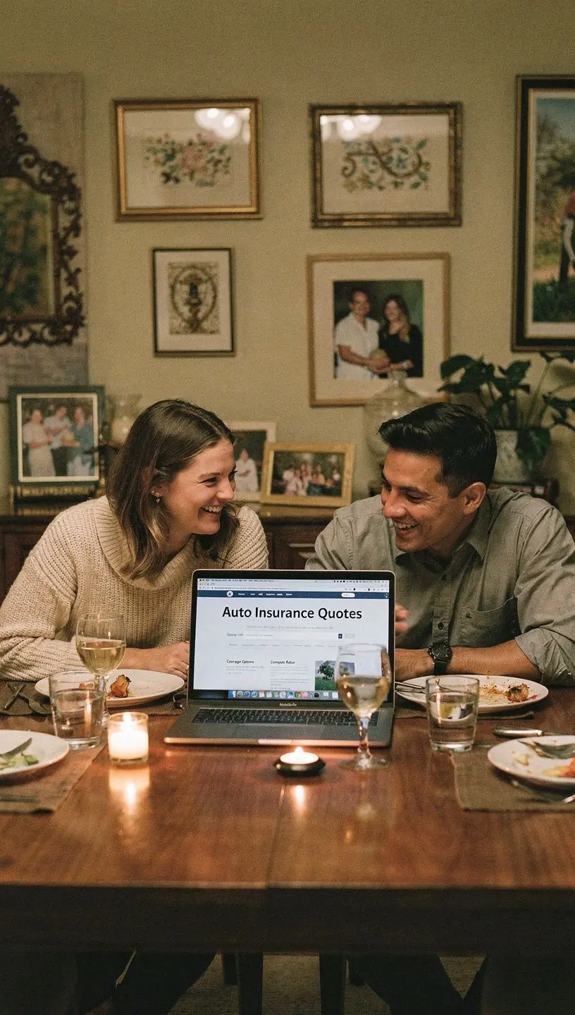 Zdjęcie osoby korzystającej z laptopa w celu uzyskania wyceny ubezpieczenia samochodowego.