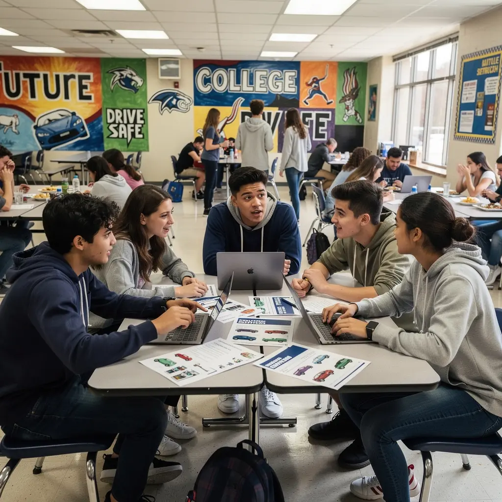 Zdjęcie przedstawiające rodzinę zadowoloną z zakupu ubezpieczenia samochodowego przez internet.