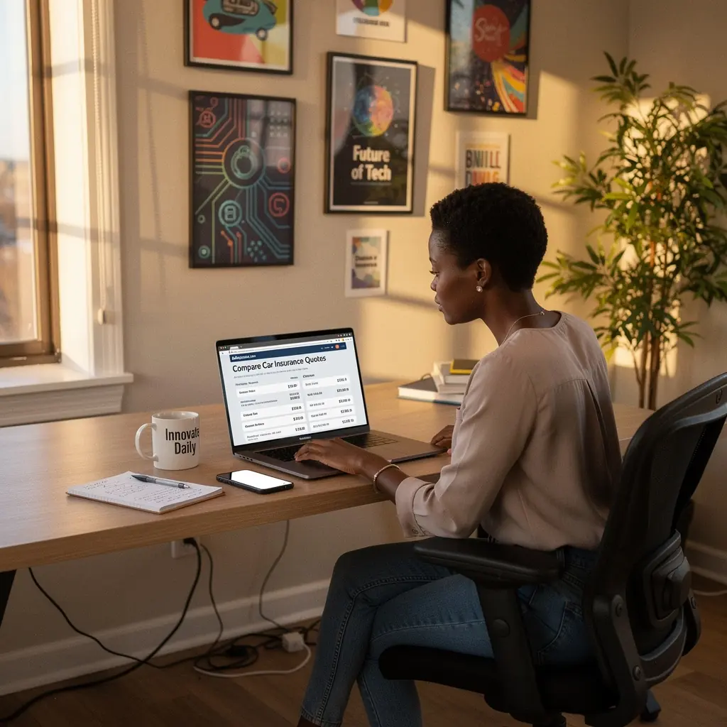 Obrazek pokazujący formularz online do wypełnienia w celu uzyskania szybkiej wyceny ubezpieczenia.