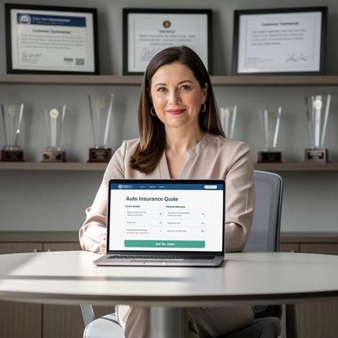 Ekran z wynikami porównania cen ubezpieczeń samochodowych.